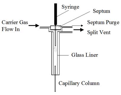 Schematic of split inlet