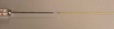 3. syringe needle and capillary column